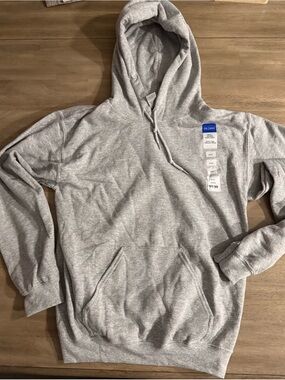Gildan Light Gray Pullover Hoodie with Kangaroo Pocket